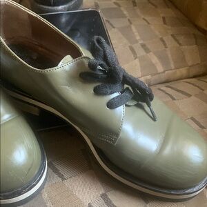 Marni Green and Black Oxfords with Glossy Finish